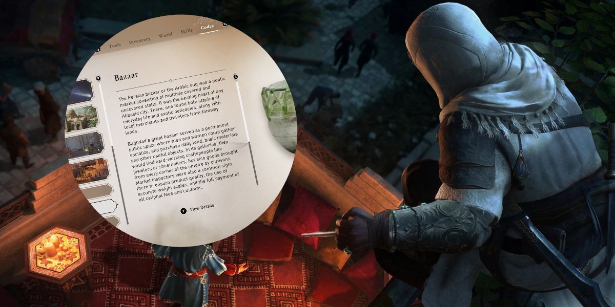 Assassin's Creed Mirage will have a History of Baghdad codex feature for  those that want to learn about the city and setting.
