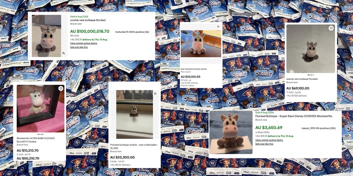 Parents Are Digging Through the Shopping Bags as a Rare Woolworths Ooshie Sparks eBay Frenzy